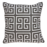 Parkland Collection Decorative Transitional Grey and White Pillow Cover PILA11008C