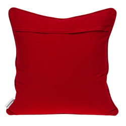 Parkland Collection Decorative Transitional Red and White Pillow Cover With Poly Insert PILA11016P