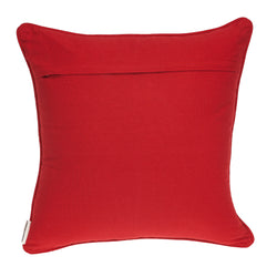 Parkland Collection Decorative Transitional Red and White Pillow Cover With Poly Insert PILA11017P