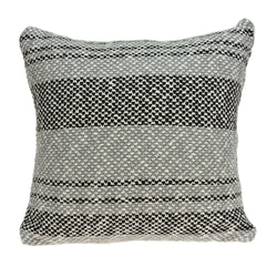 Parkland Collection Decorative Transitional Grey Pillow Cover With Poly Insert PILB11035P