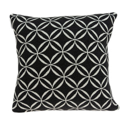 Parkland Collection Decorative Transitional Black Pillow Cover With Poly Insert PILB11059P