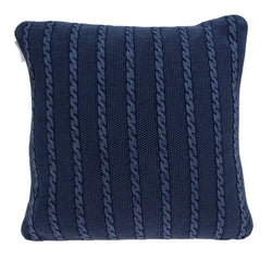 Parkland Collection Decorative Transitional Blue Pillow Cover With Poly Insert PILB11068P