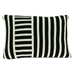 Parkland Collection Decorative Transitional Black Pillow Cover With Poly Insert PILB11082P