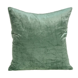 Parkland Collection Decorative Transitional Green Solid Pillow Cover With Poly Insert PILE11199P