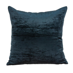 Parkland Collection Decorative Transitional Dark Blue Solid Pillow Cover With Poly Insert PILE11217P