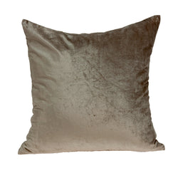 Parkland Collection Decorative Transitional Taupe Solid Pillow Cover With Poly Insert PILE11218P