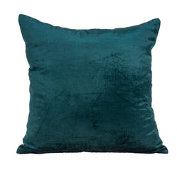 Parkland Collection Decorative Transitional Teal Solid Pillow Cover With Poly Insert PILE11220P
