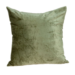 Parkland Collection Decorative Transitional Olive Solid Pillow Cover PILE11223C